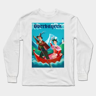 Vintage Travel Poster Germany Oberbayern Upper Bavaria Long Sleeve T-Shirt